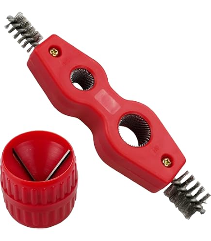 Produktbild von Kupferrohr Reiniger Set 15-tlg. | 3 Bürsten Für 15/22/28 Mm + Stahlbürste – Für Sanitär, Heizung & DIY