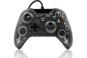 SEMAIKI Wired Controller for Xbox One,Wired Gamepad Game Controller Compatible with Xbox One/One X/One S/One Elite/Xbox Series X/PC Windows 7/8/10 (Black)