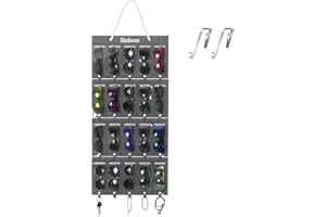 SIMBOOM Wandmontierte Sonnenbrille Organizer, 20 Slots Abnehmbare Filz Sonnenbrillen Hänge Organizer Staubdichter Brillen-Aufbewahrung Brille Display Organizer, Abnehmbare-Grau