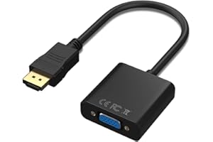 Cableader HDMI to VGA adapter 1080P, HDMI male to VGA female adapter with audio and DC for laptop,pc,desktop,TVbox,xbox,PS3,PS4 etc -black