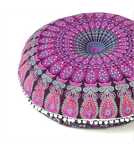 Sophia Art Excluive Rosa Ombre Tapestry Boho Meditazione Cuscino da Pavimento Cuscino Federa Mano Boho Seating Pouf ottomano Indiano federe Boho Mandala Cane Letto Bohemian Mandala Floor Pillow Case