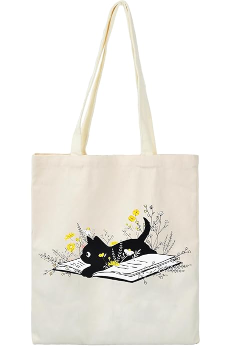 Tote Bag In Tela Con Stampa Cani - Shopper Riutilizzabile 38x42 Cm