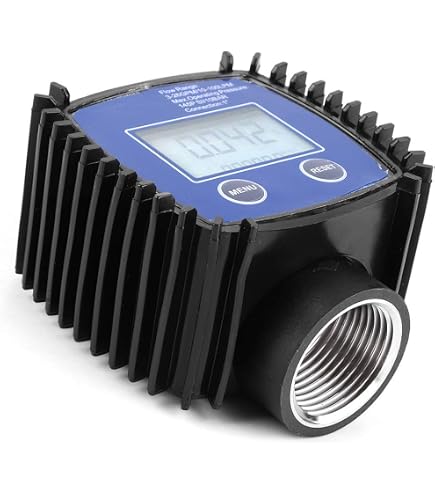 KATSU Débitmètre Mécanique Diesel 4 Chiffres – 20-120 L/min, 3.5 Bars, 1 Pouce, Précision ±1%, Compteur Transfert Carburant