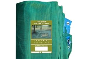 RUNADI Rete Telo MT 8 X 8 con Apertura Centrale Raccolta per Olive ANTISPINA Angolo Rinforzato