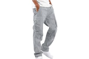 NANAMEEI Pantalon Cargo Homme avec 6 Poches Version Épaissie Pantalons de Travail Taille Elastique Casual Baggy Homme