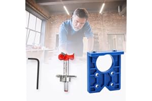 OTTYMO Hinge Hole Drilling Bit 35mm Concealed Hinge Jig Forstner Bit Sets Door Hinge Jig Concealed Hinge Boring Jig Hinge Hole Cutter Positioner for Cabinet Hinge Mounting Plate Wood Furniture
