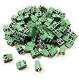 ERH India (Pack of 50) Terminal Block Wire Connector PCB Mount 5mm Pitch 2 Pin Screw Terminal Block Connector YX-128 Connector 300V 10A