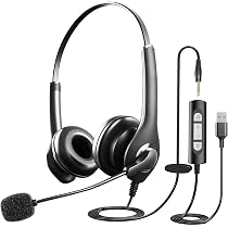 Cuffie Wireless Earbay Con Microfono E Cancellazione Rumore: 45h Di Autonomia, Bluetooth 5.3 E Dongle USB – Ideali Per Ufficio E Meeting
