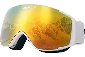 OUTDOORSPARTA Kids Ski Goggles, Kids Snowboarding Goggles for Boys Girls Toddler Age 3-14 with 100% UV Protection