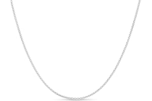 KEZEF Sterling Silver 925 Popcorn Chain 2mm Made in Italy 18" Inch