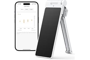 SwitchBot Ładowarka do paneli słonecznych do kurtyny – ulepszona wydajność, łatwa obsługa, obsługuje ładowanie przy słabym świetle, inteligentny panel słoneczny do SwitchBot Curtain 3 (Rod &U Rail)