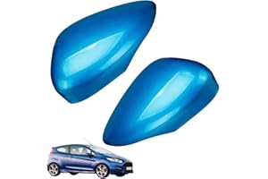 Opaltool Door Wing Mirror Cover for Ford Fiesta MK7 08-17 Left+Right Side (Blue)
