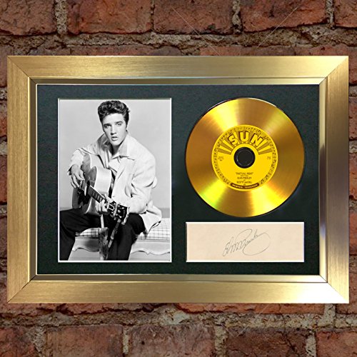 131 Gold Disc Elvis Presley Thats All Right Signed Autograph Mounted Reproduction Print Gold Frame Buy Online In Guatemala At Guatemala Desertcart Com Productid