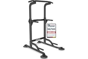 DH FitLife Power Tower Dip Station | Freestanding Pull-Up Bar | Dip Bars & Back Trainer | Multi-Function Fitness Station | Home Gym Power Rack | Strength Training Workout Equipment