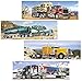 Price comparison product image 2 Stück: Mini Puzzle / Minipuzzle 220 Teile - Trucks / Auto / Fahrzeuge - für Kinder Kinderpuzzle Minipuzzle Lastkraftwagen LKW - amerikanische Wagen Road Train Sattelzug