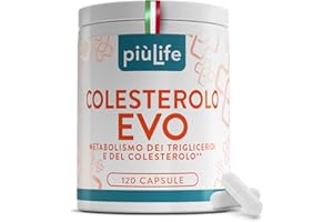 +LIFE Colesterolo EVO PiùLife 120 Capsule – Con Berberina, Monacolina K Da Riso Rosso Fermentato, Fieno Greco, Astaxantina, Policosanoli, Coenzima Q10, B1 – Supporto Naturale per l'Equilibrio dei Lipidi