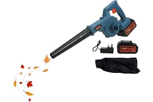 Bonai 2-in-1 Cordless Leaf Blower and Vacuum, 88V, 4Ah Lithium-Ion, 8300-16300 RPM, with 2 Batteries, Charger and Nozzle, BN-HK138