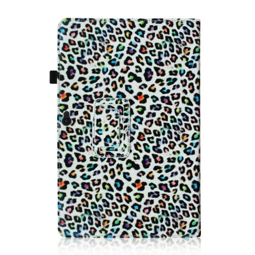 Fintie Schutzhülle Flip Case mit Stylus Halterung für Microsoft Surface RT/Surface 2 26,9 cm nicht kompatibel mit Windows 8 Pro – – ZB-Leopard Regenbogen Surface 2 / Surface RT - 9