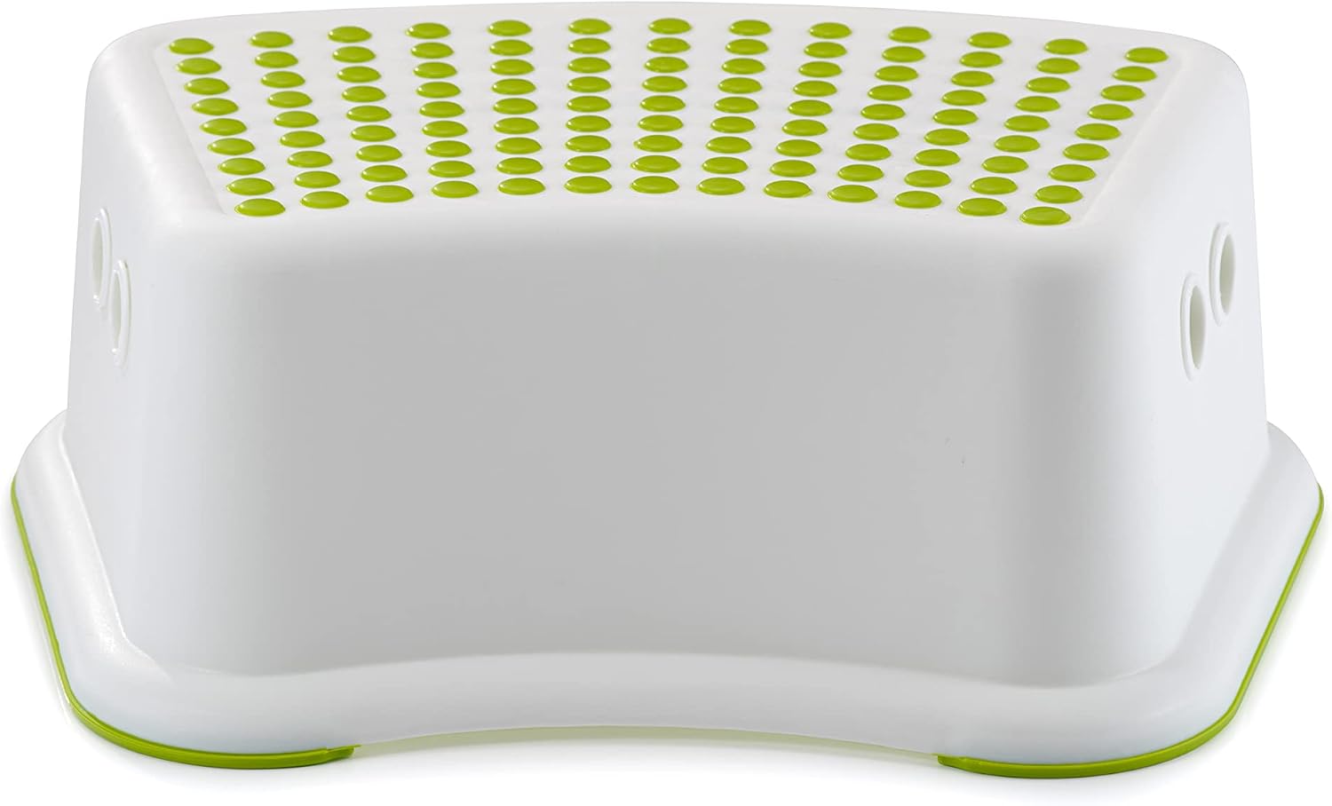 Straame Sturdy Step Stool for Bathroom, Practical Non-Slip Toilet Step in White and Green for Kids, Multiuse Booster Step, Toddler Potty Training (Green, 1)