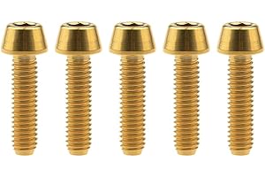 Ruifu M4 - Tornillos de Titanio de Grado 5 Ti Allen para Bicicleta de Motocicleta (5 Unidades)