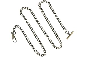 Hemobllo Suit Vest 65cm Pocket Watch Chains Metal Vintage T-bar Buckle Jeans Belt Chains Purse Chains for Men Women Clothes Decoration (Bronze) Mens Biker Jeans