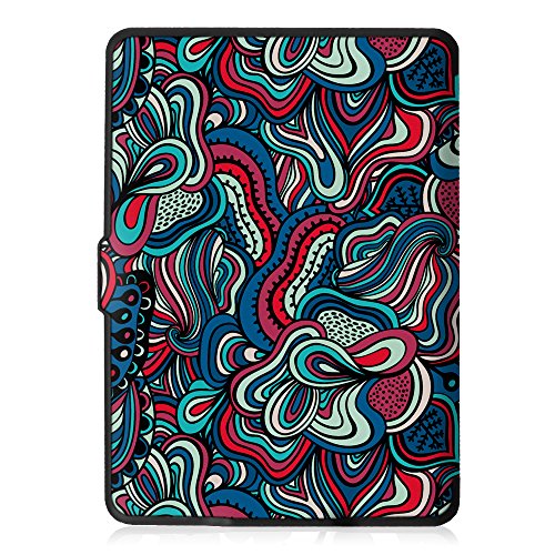 Fintie Kindle Paperwhite Hülle – Die dünnste und leichteste Smartshell Case Schutzhülle Tasche mit auto Sleep / Wake für den neuen Kindle Paperwhite 2015 (mit 300 ppi-Display, 6 Zoll, und integrierter Beleuchtung) und alle Modelle von 2012, 2013, 2014, Magische Pilze - 5