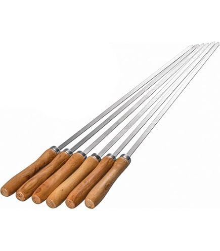 Spiedini In Acciaio Inox 40cm - 12 Pezzi Per Barbecue - Foto 7