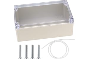 HEOZHUYI Obudowa IP65, Wodoszczelna Skrzynka Rozgałęźnikowa, Elektryczna Skrzynka Połączeniowa, Puszka Naścienne z przezroczystą obudową, Wodoszczelne pudełko na rzeczy biały