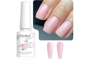 Vishine Esmalte de Uñas en Gel Rosa Claro Translúcido, 8ml Rosa Lechoso Tipo Jelly, Gel UV para Uñas Semi-Permanente, Curado con Luz UV/LED, para Arte de Uñas, Manicura y Pedicura en Casa