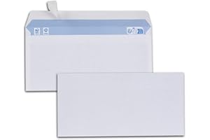 GPV - Boite de 500 Enveloppes - Format DL (110x220 mm), sans fenêtre, qualité papier blanc : 80 g/m2 - Certifié PEFC
