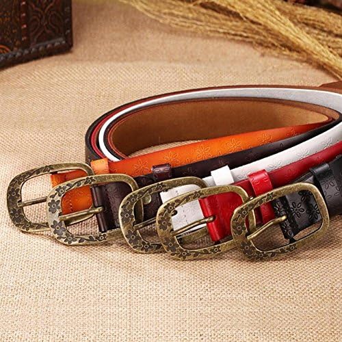 Belt for Women Vintage Plum Buckle Leather Belt Waistband