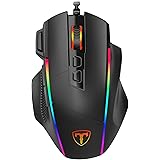 Gaming Maus, Ergonomisch RGB Maus, Holife 8000DPI & 8 programmierbar Tasten, Gamer Mouse mit komfortable Griff, PC | Laptop