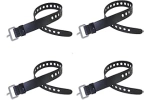 EPUNK 4x Heavy Duty Rubber Straps 50cm with Buckle - Quick Release Velcro Strap Alternative for Bikes, Ski, Cargo & UK Outdoor Gear (Black)