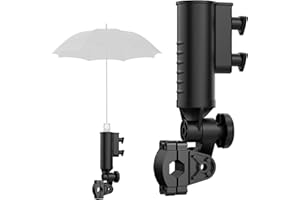 10L0L Support Parapluie pour Chariot de Golf, La Base en Alliage d'aluminium du Support de Parapluie pour Chariot de Golf s'adapte Uniquement aux Cadres de 0,7 à 1,3 Pouces de diamètre.