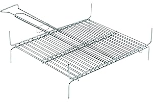 HOUSE COLLECTION Griglia barbecue, Graticola, 21 barre verticali, a conchiglia, acciaio, 40x45