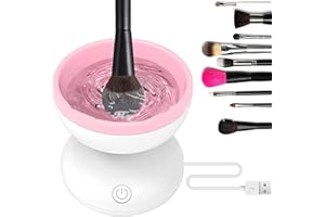 TARSHYRY Brush Cleaner, Make Up, Electric Make Up Brush Cleaning Machine, Rotating, Automatic, Low-Noise, High-Speed Cosmetic Brush, Dryer for Brushes of All Sizes
