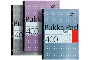 UNBEKANNT Schulblock, A4, 400 Seiten (Farben können variieren) von Pukka Pad