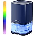 Pro Breeze 1000ml Dehumidifier for Bathroom - Quiet, Portable & Small Air Dehumidifier for Bedroom Mould, Damp & Moisture - with 4-Hour Timer, Auto Shut-Off & LED Changing Lights - Blue
