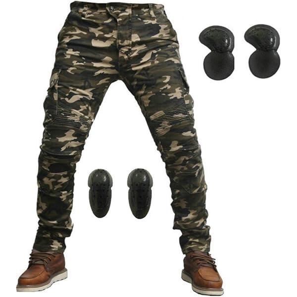 Bikers Gear Australië Nieuwe Stijl Chino Moderne Kevlar Voering Motorfiets Jeans met CE-bescherming 1621-1 Lichtbruin, Maat 40S