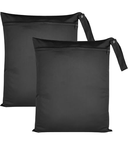 3 Sacs à Couches Lavables Imperméables - Pochettes Zippées Pour Lingettes, Maillots Mouillés, Voyage