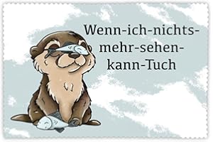 Brillenputztuch Otter // Brillenputztuch lustig mit Spruch // Otter Geschenk