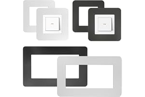 SHUIYUE Seis interruptores de luz rodean el marco del interruptor, la funda protectora del marco del interruptor, el Marco decorativo del enchufe del interruptor