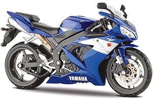 Maisto Yamaha YZF-R1 - Modellino di Moto da Collezione in pressofusione, in Scala 1:12, incredibilmente Dettagliato, Colore: Blu