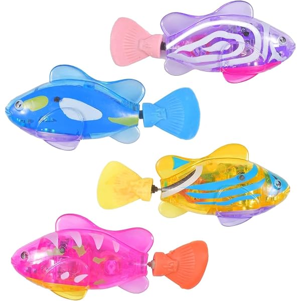 Zuru Robo Alive - Confezione Da 2 Pesci Robot Nuotatori Lilla E Rosa - Cambiano Colore In Acqua - Batterie Incluse - 5