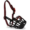 Ancol Gentle Strong Secure Comfortable Plastic Black/Red Muzzle Biting Control Size 3, 18 x 8.5cm
