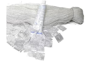 Bird-Tech TM Filet Balcon pour Les Chats Transparent + 100 Crochets Fixations + 2 Silicone Transparent 80ml (5X5 MTS)