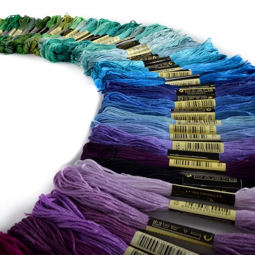 150 Docken Sticktwist Stickgarn 8m 6/faedig Multicolor farblich bunt Basteln Set - 4