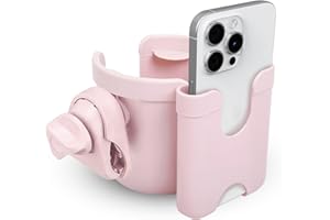 MC MICUS Portavasos Carrito Bebe, Accesorios para Coche de Bebe, Accesorios Carro Bebe, sujeta Vasos Carro Bebe, Accesorios Carrito Bebe, Posavasos Carro Bebe. (Rosa 2-1)