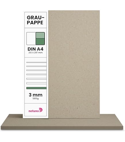 Lot 25 Cartons Gris A4 3mm Épaisseur 1850g/m² - Reliure Scrapbooking Et Maquettes