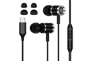 AILKIN USB C Headphones Wired for Samsung Galaxy S25 Ultra S24 FE S23 S22 S21 A16 5G A17 A15 A56 A55 A53 A54 A36 A35, Type C Earphones Wired In Ear Earbuds with Mic & Volume Control for iPhone 17 16 15 Pro